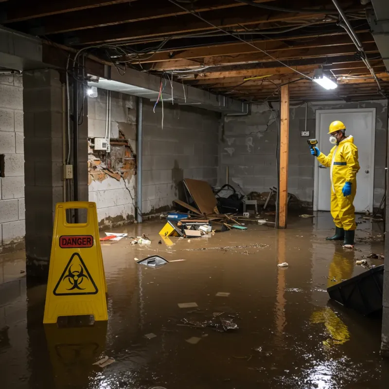 Flooded Basement Electrical Hazard in Great Barrington, MA Property